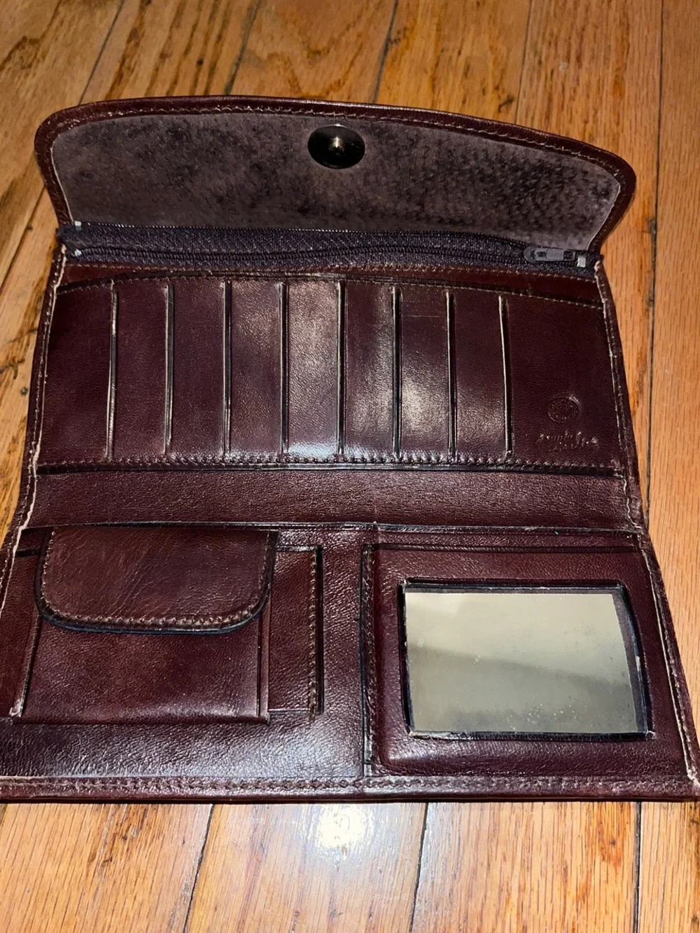 Hand Embossed Genuine Leather Trifold Women’s Wallet Floral Boho/ Western